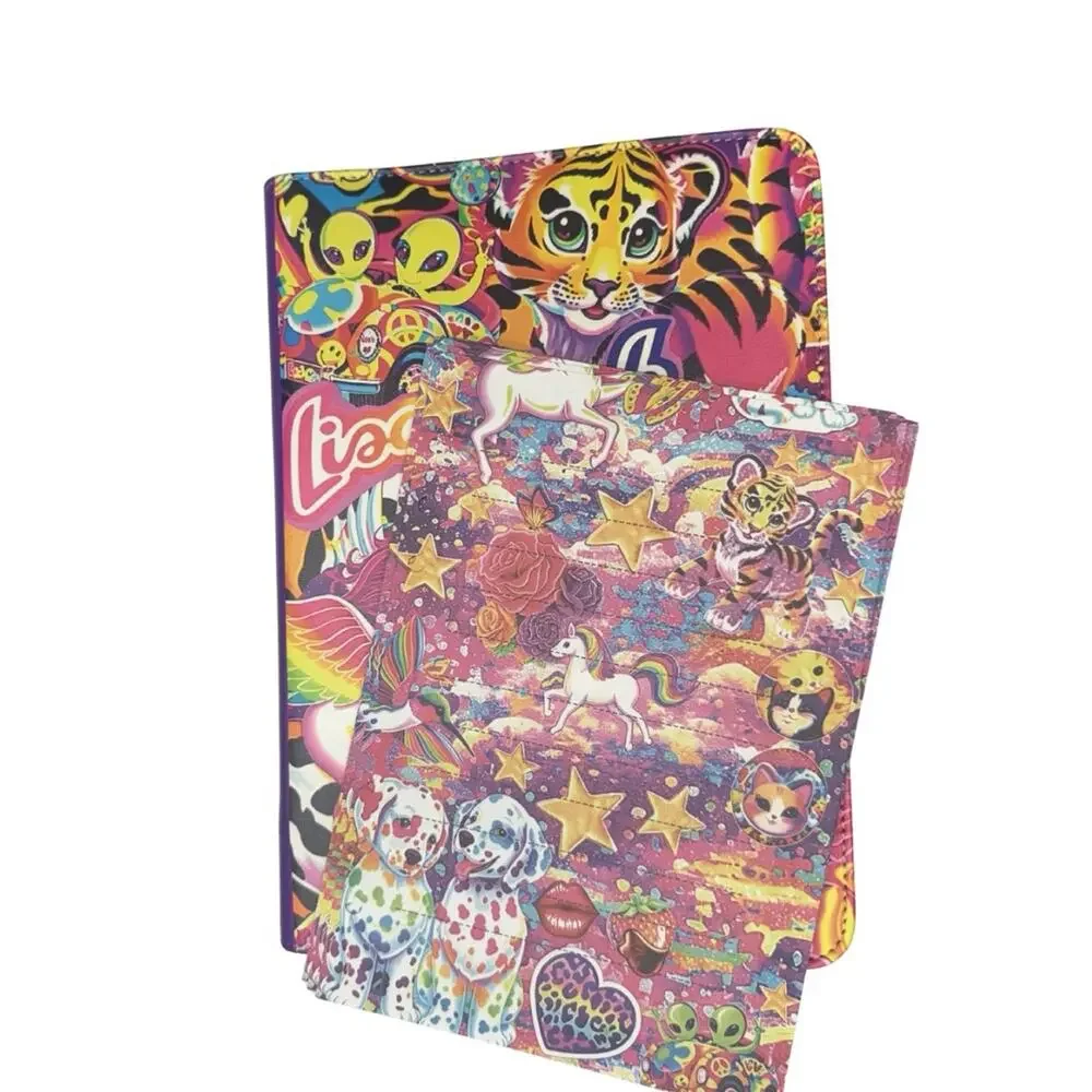 Lisa Frank A5 Zipper Binder with printed paper